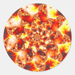 Refraktive Wärme - Fraktal Runder Aufkleber