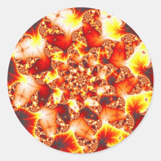 Refraktive Wärme - Fraktal Runder Aufkleber (Vorderseite)
