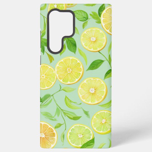 Refreshing Lemon Botanical Phone Case Samsung Galaxy Hülle (Rückseite)