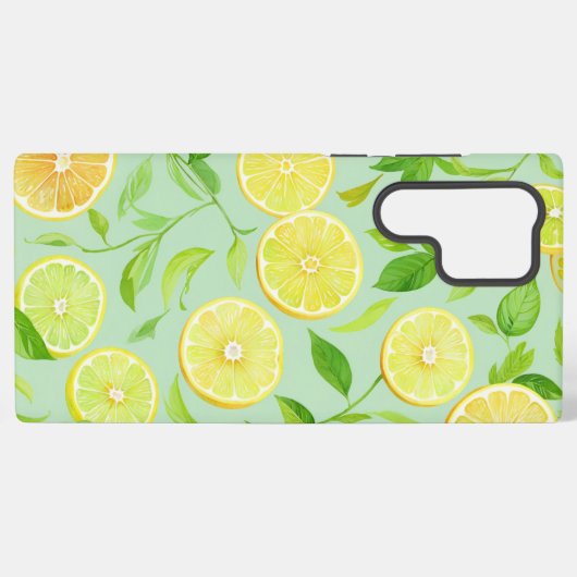 Refreshing Lemon Botanical Phone Case Samsung Galaxy Hülle (Rückseite (Horizontal))