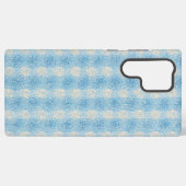 Refreshing Light Blue Floral Texture Phone Case Samsung Galaxy Hülle (Rückseite (Horizontal))