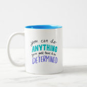 Refreshing Teal Purple You Can Do Anything Warm Zweifarbige Tasse (Links)