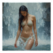 Refreshing Under a Waterfall Poster (Vorderseite)