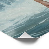 Refreshing Under a Waterfall Poster (Ecke)