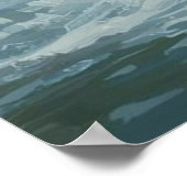 Refreshing Under a Waterfall Poster (Ecke)