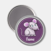 Refrigerator Magnet, Name Template, Cute Mouse Magnet (Vorderseite/Rückseite)
