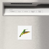 Refrigerator magnet with Plain-bellied Emerald (In Situ (Geschirrspüler))