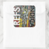REFS INDICA QUADRATISCHER AUFKLEBER (Tasche)