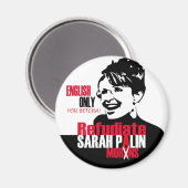 Refudiate Sarah Magnet (Vorderseite/Rückseite)