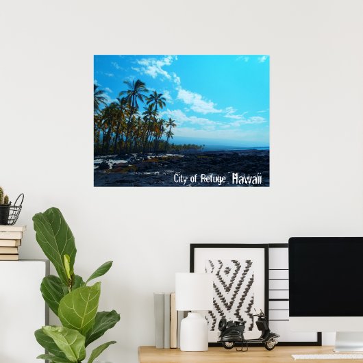 Refuge Big Island Hawaii landschaftliches Poster (Heimbüro)