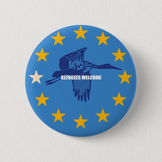 refugees welcome button (Vorderseite)