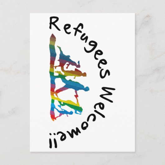 Refugees Welcome Postkarte (Vorderseite)