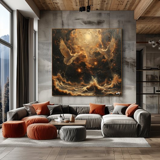 Refugio Cósmico de Aves Poster