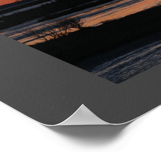 Refugium Waterscape Sunset Poster (Ecke)