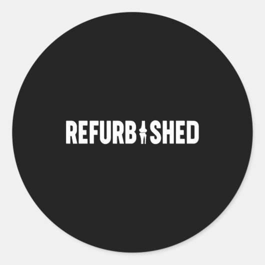 Refurbished New Knee Replacement Funny Knee Surger Runder Aufkleber (Vorderseite)