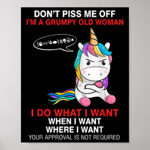 Reg mich nicht auf, ich bin eine mpy alte Frau, lu Poster
