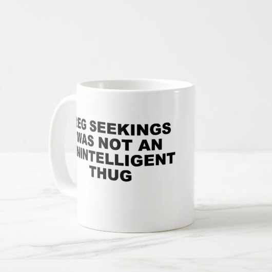 Reg Seekings Mug Kaffeetasse (Vorderseite Links)