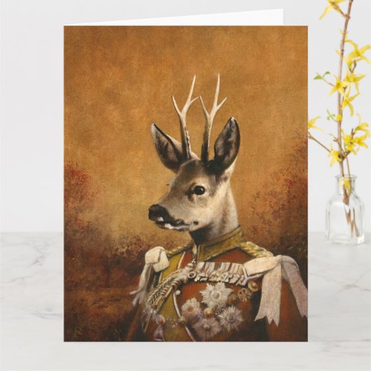 Rega Roe Deer Greetings Card Karte (Gelbe Blume)