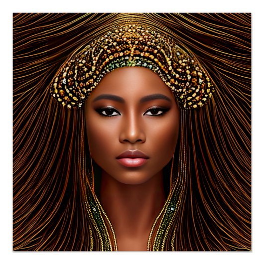 Regal African Beauty: Schwarze Geschichte feiern Poster (Vorderseite)
