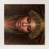 Regal African Beauty: Schwarze Geschichte feiern Puzzle (Horizontal)