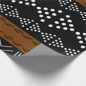 Regal African Mudcloth Inspiriert Wrapping Paper Geschenkpapier (Ecke)