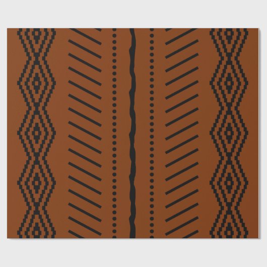 Regal African Mudcloth Inspiriert Wrapping Paper Geschenkpapier (Flach)
