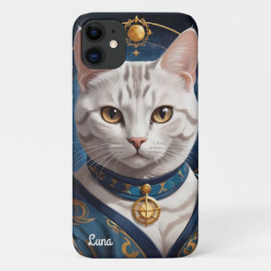 Regal American Kurzhaarkatze in blau gekleidet Case-Mate iPhone Hülle