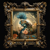 Regal Anthropomorphe Viktorianische Pfauenentstehu Seidenpapier