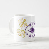 Regal Arabesque - Tasse Design mit Gold und Lila (Vorderseite Links)