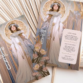 Regal Art Nouveau Wedding Menu Card Gold Akzente Einladung