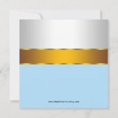 Regal Baby Blue Prince Baby Shower Einladung (Rückseite)