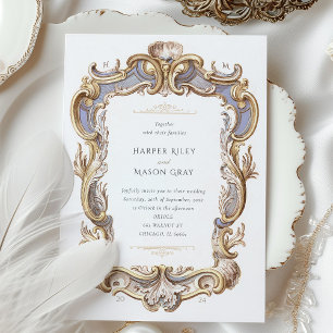 Regal Baroque Blüh Wedding Invitation Suite Einladung