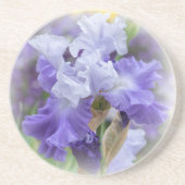 Regal Bearded Iris - Lila & weiß Getränkeuntersetzer (Vorne)
