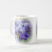 Regal Bearded Iris - Lila & weiß Kaffeetasse (Vorderseite Links)
