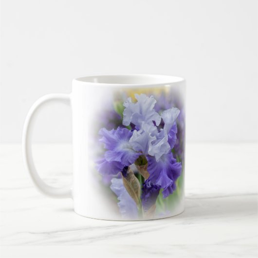 Regal Bearded Iris - Lila & weiß Kaffeetasse (Links)