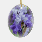 Regal Bearded Iris - Lila & weiß Keramik Ornament (Rechts)