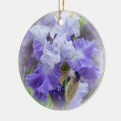 Regal Bearded Iris - Lila & weiß Keramik Ornament (Links)