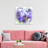 Regal Bearded Iris - Lila & weiß Leinwanddruck (Insitu (Wohnzimmer))