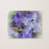 Regal Bearded Iris - Lila & weiß Puzzle (Horizontal)