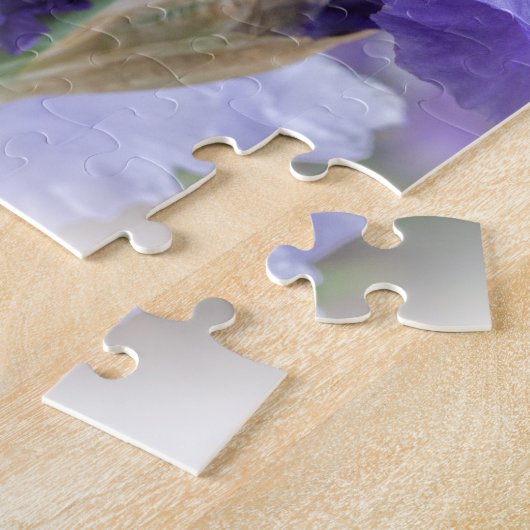 Regal Bearded Iris - Lila & weiß Puzzle (Seite)