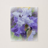 Regal Bearded Iris - Lila & weiß Puzzle (Vertikal)