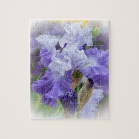 Regal Bearded Iris - Lila & weiß Puzzle (Vertikal)