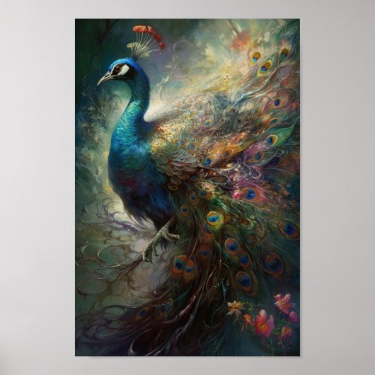 Regal Beauty Peacock Poster (Vorne)