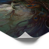 Regal Beauty Peacock Poster (Ecke)