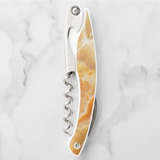 Regal Beige Faux Marmor Kellnermesser (Vorderseite)