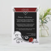 Regal Black and Red Menu Menükarte (Stehend Vorderseite)