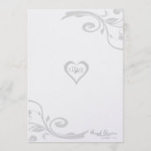 Regal Black and Red Menu Menükarte (Rückseite)