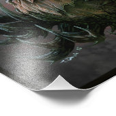 Regal Black Dragon Head - Vollfarbigkeit Fotodruck (Ecke)