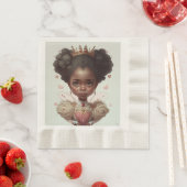 Regal Black Queen of Hearts Napkins Serviette (Beispiel)