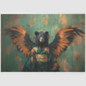 Regal Black Rustic Floral Bear Decoupage Seidenpapier (Vorderseite)